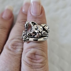 Sz 4.5, Stainless Steel Cat 🐈 Ring, NWT